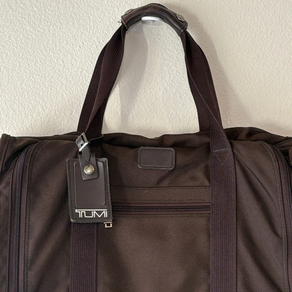 Tumi duffle bag in chocolate brown